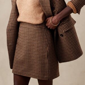 NWT Banana Republic Houndstooth Mini Skirt 2 petite